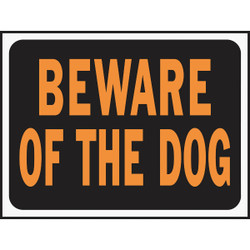 Hy-Ko 9x12 Plastic Sign, Beware Of The Dog 3002 Pack of 10