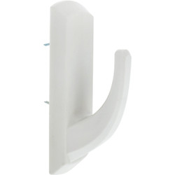 Hillman High and Mighty 20 Lb. Capacity White Rectangular Decorative Hook 515800