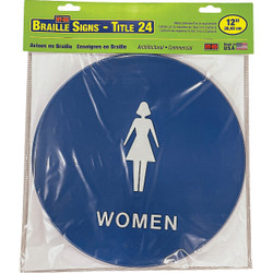 Hy-Ko Plastic Restroom Sign, Women