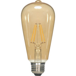 Satco 60W Equivalent Warm White ST19 Medium Base LED Amber Decorative Light Bulb