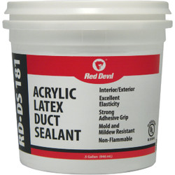 Red Devil RD-DS 181 0.5 Gal. Acrylic Latex Duct Sealant, Gray 0841DS