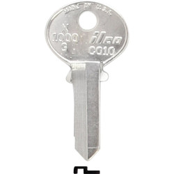 ILCO Corbin Nickel Plated File Cabinet Key CO10 / X1000G (10-Pack) AL3159403B