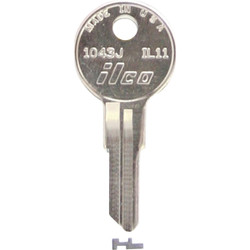 ILCO Illinois Nickel Plated File Cabinet Key IL11 / 1043J (10-Pack) IAL00302612