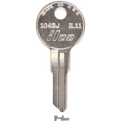 ILCO Illinois Nickel Plated File Cabinet Key IL11 / 1043J (10-Pack) AL00302612