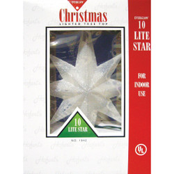 J Hofert Everglow Multi-Color 12 In. Star Christmas Tree Topper 1942