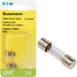 Bussmann 5A GMC Glass Tube Electronic Fuse (2-Pack) BP/GMC-5