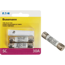 Bussmann 30A Midget Cartridge Time Delay Cartridge Fuse (2-Pack) BP/SC-30