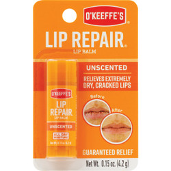 O'Keeffe's Original Unflavored Lip Repair, 0.15 Oz. K0700108