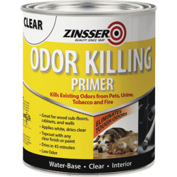 Zinsser Odor Killing Water-Based Interior Primer, White, 1 Qt. 307648