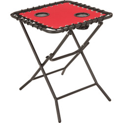 Outdoor Expressions Red 18 In. Square Steel Folding Side Table ZD-1022-R