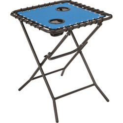 Outdoor Expressions Blue 18 In. Square Steel Folding Side Table ZD-1022-B