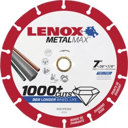 Lenox MetalMax 7 In. Segmented Rim Dry Cut Diamond Blade 1972924