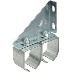 National 5414 Galvanized Double Round Rail Barn Door Bracket N193904