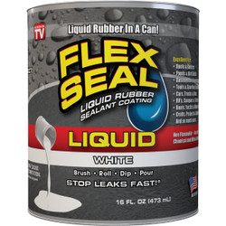 FLEX SEAL 1 Pt. Liquid Rubber Sealant, White LFSWHTR16