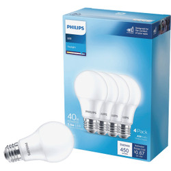 Philips 40W Equivalent Daylight A19 Medium LED Light Bulb (4-Pack) 565358