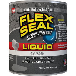 FLEX SEAL 1 Pt. Liquid Rubber Sealant, Clear LFSCLRR16