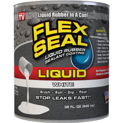 FLEX SEAL 1 Qt. Liquid Rubber Sealant, White LFSWHTR32