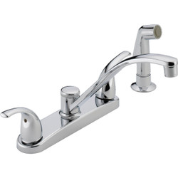 Peerless 2-Handle Lever Kitchen Faucet with Side Spray, Chrome P299508LF