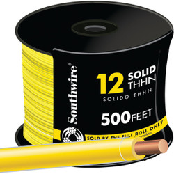 Southwire 500 Ft. 12 AWG Solid Yellow THHN Electrical Wire 11592358