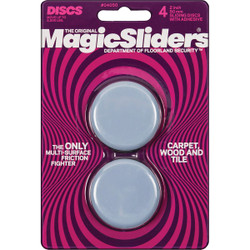 Magic Sliders 2 In. Round Self Adhesive Furniture Glide,(4-Pack) 04050