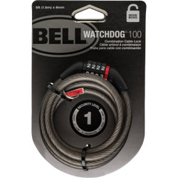 Bell Sports Watchdog 5 Ft. x 8mm 4-Digit Preset Combination Bicycle Lock 7120954