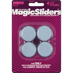 Magic Sliders 1-1/2 In. Round Self Adhesive Furniture Glide,(4-Pack) 04038