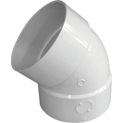 IPEX Canplas 4 In. SDR 35 45 Deg. PVC Sewer and Drain Elbow (1/8 Bend) 414184BC