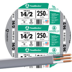 Southwire 250 Ft. 14 AWG 2-Conductor UFW/G Electrical Wire 13054255