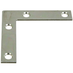 National Hardware 2-1/2 In. x 1/2 In. Zinc Flat Corner Iron N266-502 Pack of 40