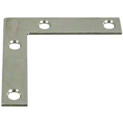 National Catalog 117 2-1/2 In. x 1/2 In. Zinc Flat Corner Iron Pack of 40