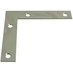 National Hardware 4 In. x 3/4 In. Zinc Flat Corner Iron N266-569 Pack of 20