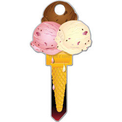 Lucky Line Ice Cream Design Decorative House Key, KW11  B111K Pack of 5