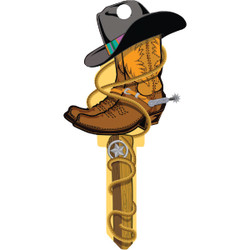 Lucky Line Cowboy Design Decorative House Key, KW11  B132K Pack of 5