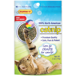 Westminster Pet Ruffin' it 0.5 Oz. 100% North American Catnip with Toy 32038