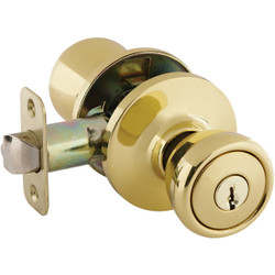 Ultra Hardware Ultra Security Series Polished Brass Entry Door Knob  83952