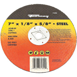 Forney Type 1 7 In. x 1/8 In. x  5/8 In. Steel Cut-Off Wheel 71892