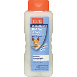 Hartz UltraGuard Rid Flea & Tick 18 Oz. Vanilla Scent Oatmeal Dog Shampoo 02305