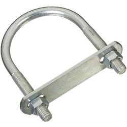 National Hardware 3/8 In. x 2.45 In. x 4 In. Zinc Round U Bolt Pack of 5