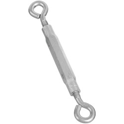 National 1/4 In. x 7-1/2 In. Zinc Eye & Eye Turnbuckle Pack of 10