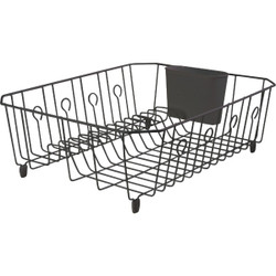 Rubbermaid 13.81 In. x 17.62 In. Black Wire Sink Dish Drainer 1858913