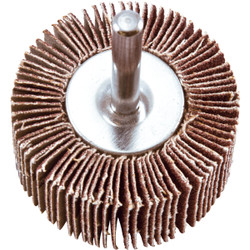 Forney 2 In. x 1/4 In. 80 Grit Shank Mounted Flap Sanding Wheel 60185