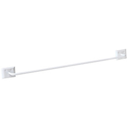 Decko Diamond Bar Design 24 In. White Towel Bar 48170