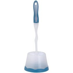 21 In. Polypropylene Bristle Toilet Bowl Brush Set With Caddy 616211