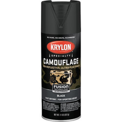 Krylon Camouflage 11 Oz. Ultra-Flat Spray Paint, Black K04290777
