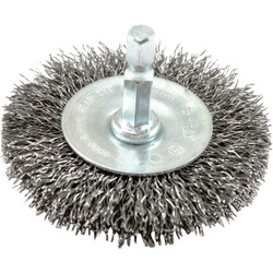 Forney 2-1/2 In. Hex Crimped, Coarse Drill-Mounted Wire Wheel 72733