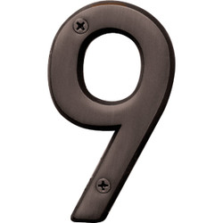 Hy-Ko Prestige Series 4 In. Oil Rubbed Bronze House Number Nine BR-42OWB/9