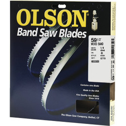 Olson 59-1/2 In. x 1/4 In. 6 TPI Hook Wood Cutting Band Saw Blade WB55359DB