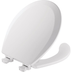 Mayfair Round Open Front White Toilet Seat with Cover 440EC000