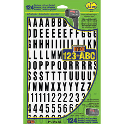 Hy-Ko 1 In. Numbers, Letters & Symbols (124 Count) MM-6
