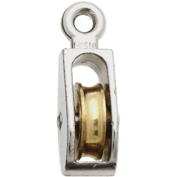 National Hardware 1 In. O.D. Single Fixed Eye No-Rust Rope Pulley N223-404